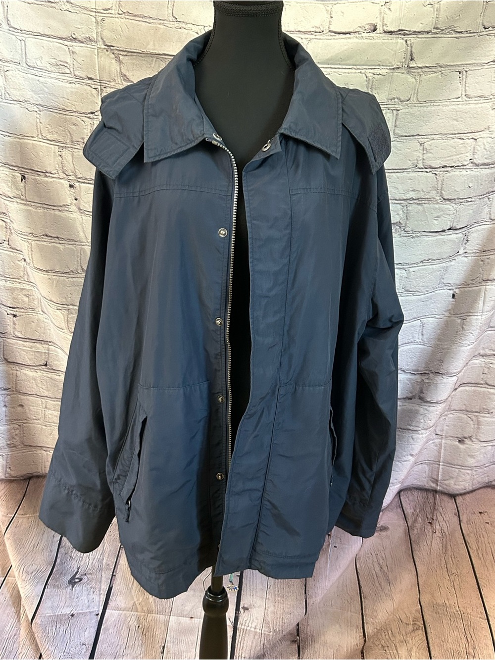 Vintage Timberland Weathergear Waterproof Jacket Blue Gray Size L Y2K